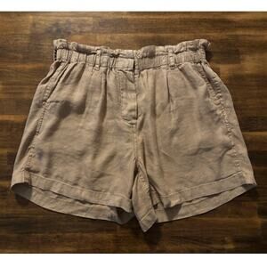 Rails Women’s Medium Shorts Linen Blend Elastic Waist Paperbag 5" Inseam Monty